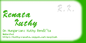 renata kuthy business card